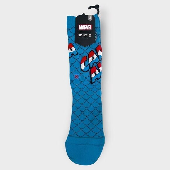 STANCE Marvel Captain America Combed Cotton Crew Socks Mens size Medium (6-8.5) - Picture 1 of 3